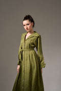 Jacquard Maxi Dress - Green
