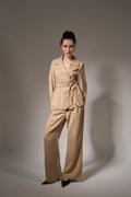 Jacquard Soft Tailoring Suit- Beige