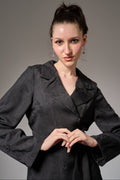 Jacquard Soft Tailoring Suit- Black