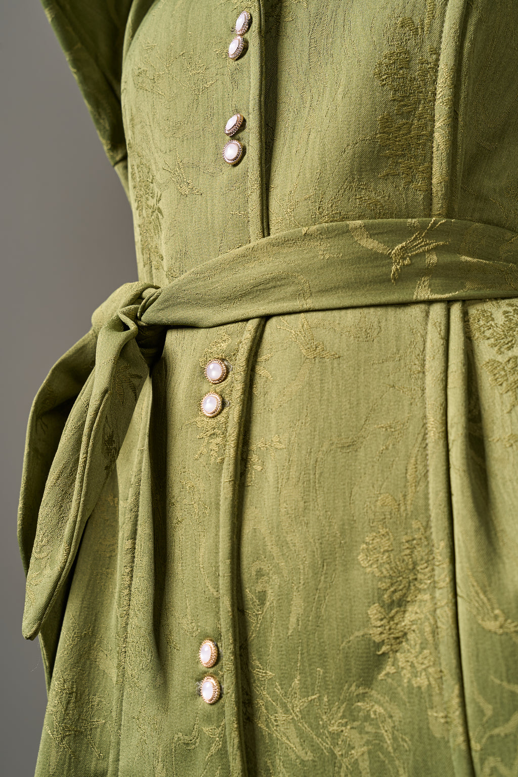 Jacquard Maxi Dress - Green