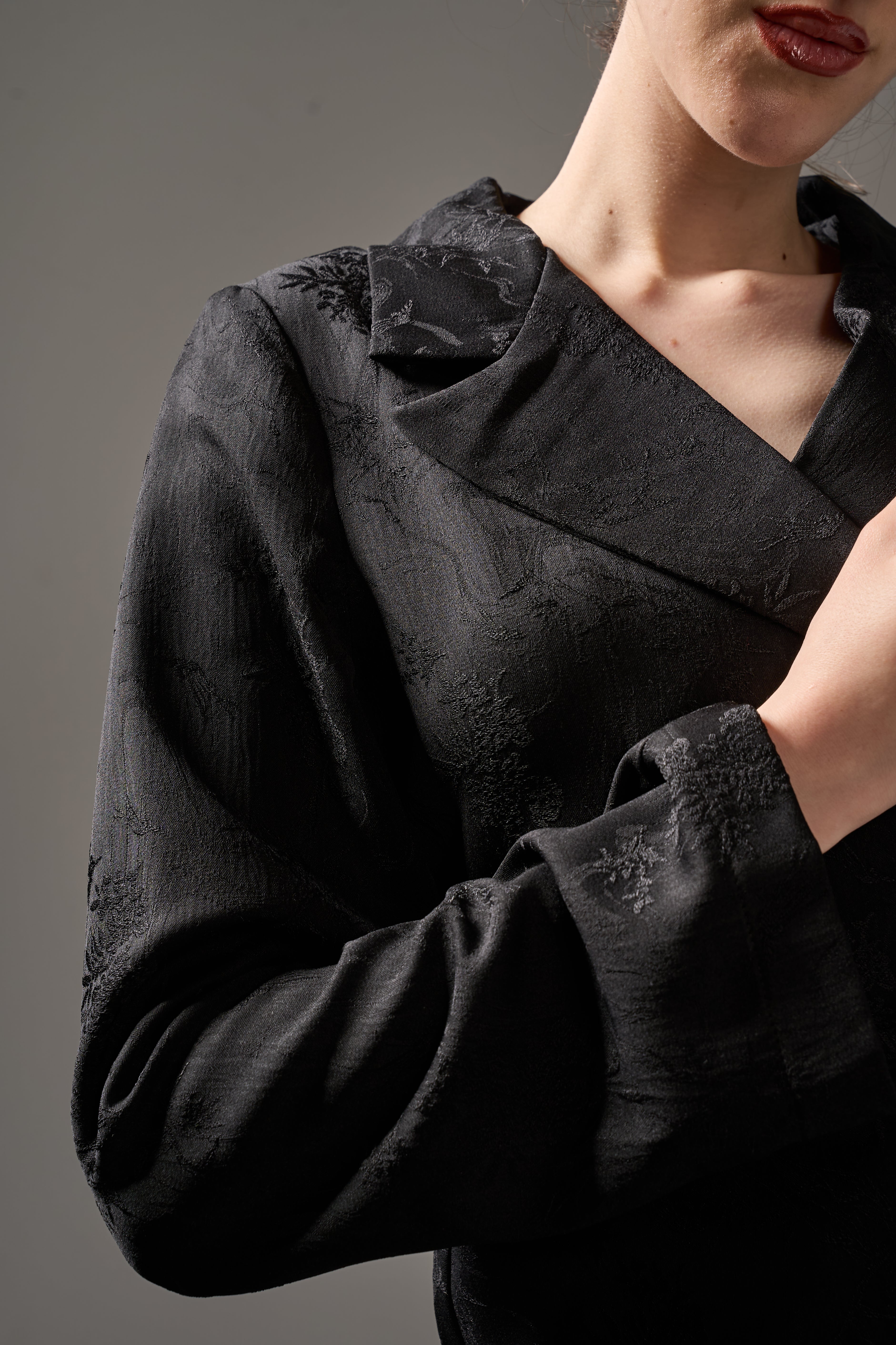 Jacquard Soft Tailoring Suit- Black